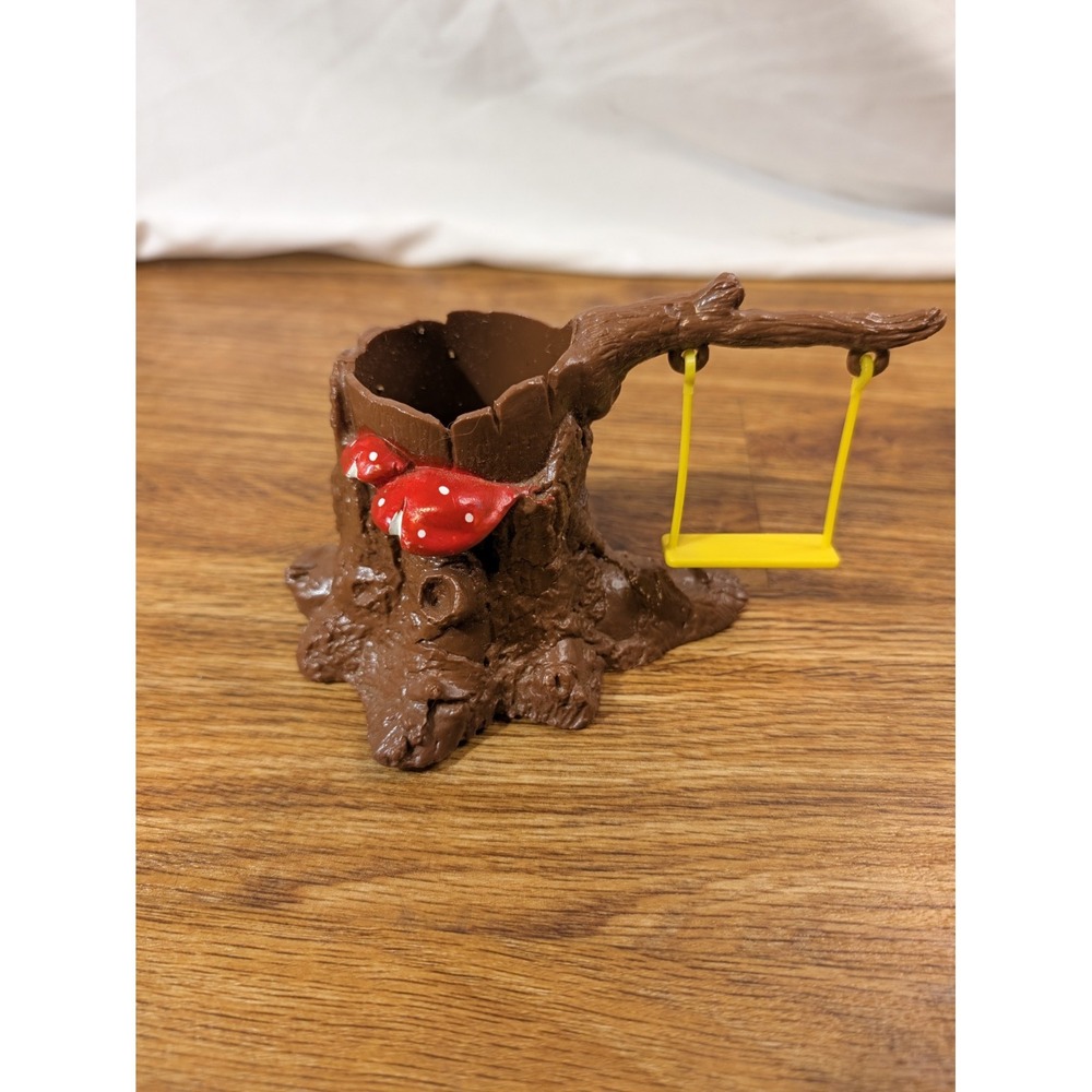 Smurfs Tree Stump Swing Playset Holder Schleich Peyo
